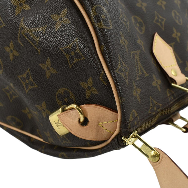 LOUIS VUITTON Speedy 35 Monogram Canvas Satchel Bag Brown