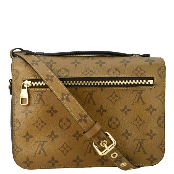 LOUIS VUITTON Metis Pochette Reverse Monogram Canvas Crossbody Bag Brown