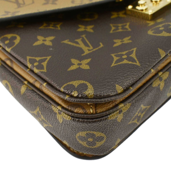 LOUIS VUITTON Metis Pochette Reverse Monogram Canvas Crossbody Bag Brown