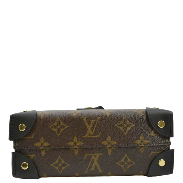 LOUIS VUITTON Petite Malle Souple Monogram Canvas Shoulder Bag Black