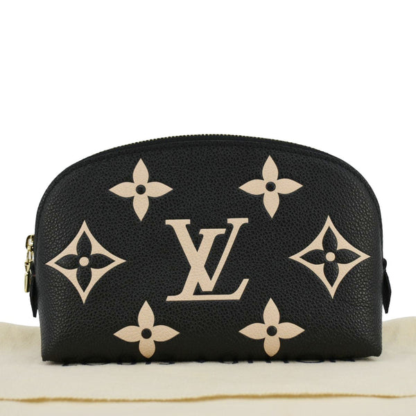 LOUIS VUITTON Monogram Empreinte leather Cosmetic Pouch Bicolor