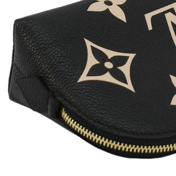 LOUIS VUITTON Monogram Empreinte leather Cosmetic Pouch Bicolor