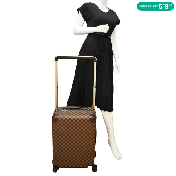 LOUIS VUITTON Horizon 55 Damier Ebene Rolling Suitcase Brown