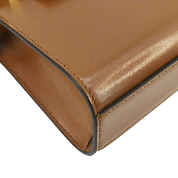 YVES SAINT LAURENT Manhattan Leather Shoulder Bag Brown