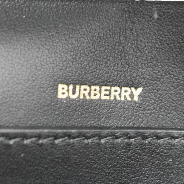 BURBERRY Hampshire Vintage Check Leather Crossbody Bag Black