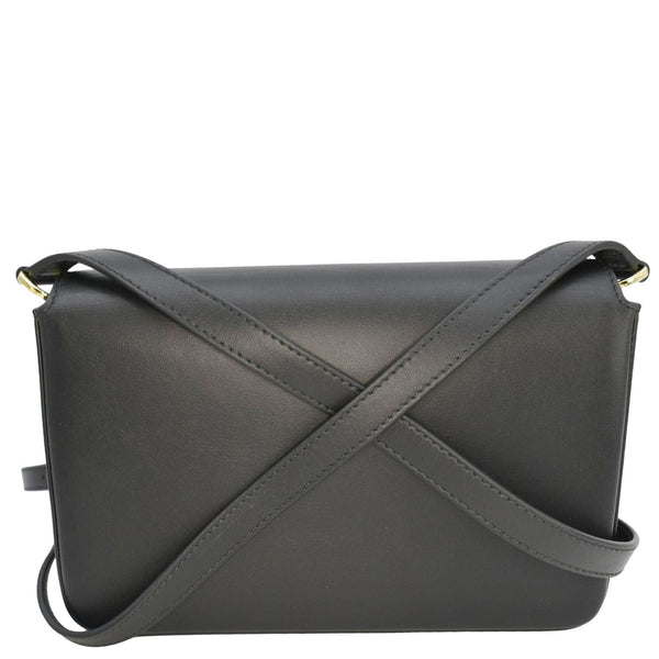 BURBERRY Hampshire Vintage Check Leather Crossbody Bag Black