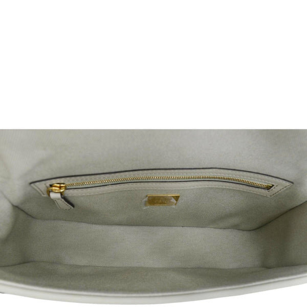 FENDI Baguette FF Canvas Chain Shoulder Bag Mint Green