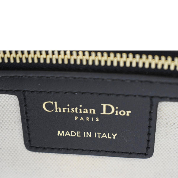 CHRISTIAN DIOR Vibe Zip Bowling Medium Leather Shoulder Bag Navy Blue