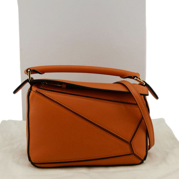 LOEWE Puzzle Mini Leather Shoulder Bag Orange