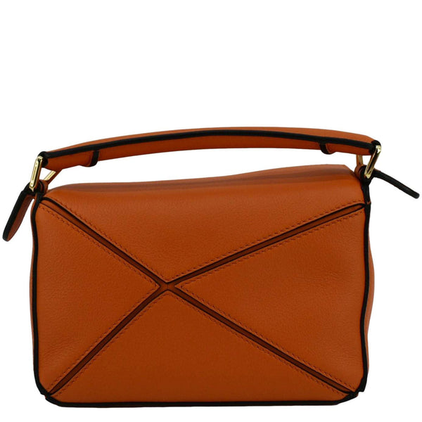 LOEWE Puzzle Mini Leather Shoulder Bag Orange