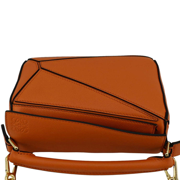 LOEWE Puzzle Mini Leather Shoulder Bag Orange