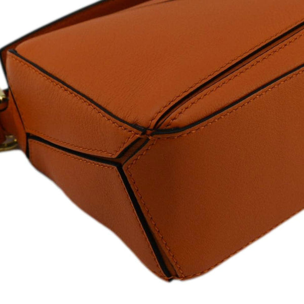 LOEWE Puzzle Mini Leather Shoulder Bag Orange