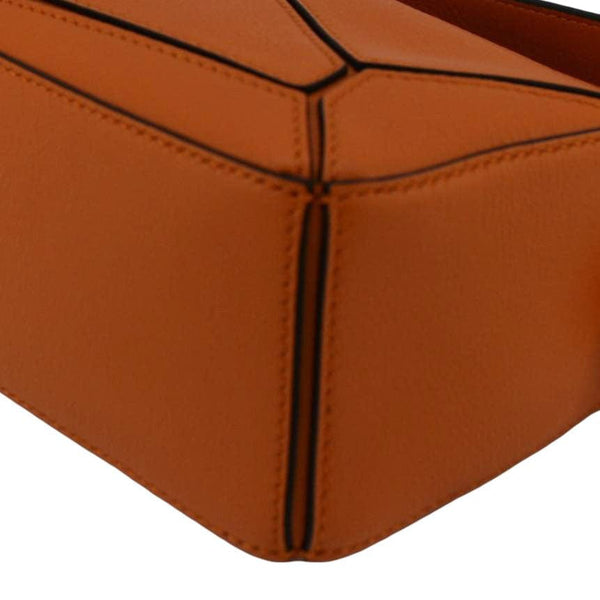 LOEWE Puzzle Mini Leather Shoulder Bag Orange