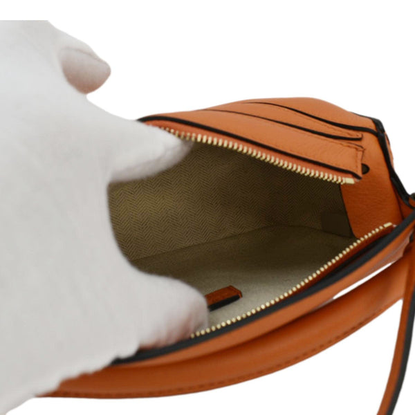 LOEWE Puzzle Mini Leather Shoulder Bag Orange