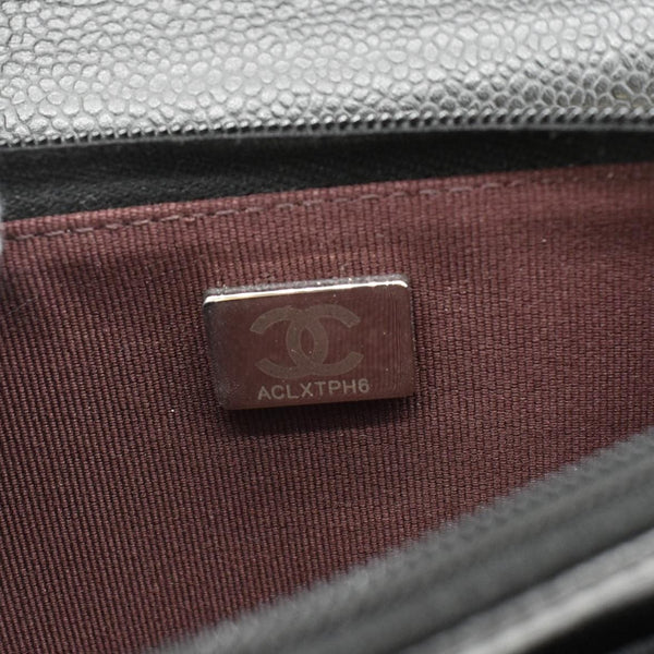 CHANEL WOC Quilted Leather Caviar Crossbody Bag Black