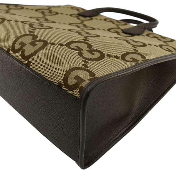 GUCCI Jumbo GG Canvas Tote Shoulder Bag Beige 678839