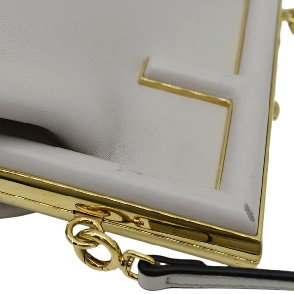 FENDI First Small Nappa Leather Shoulder Bag Light Gray