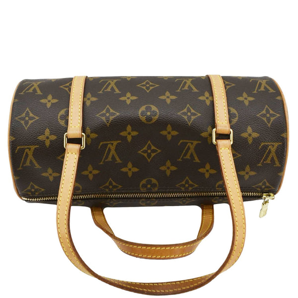 LOUIS VUITTON Papillon 26 Monogram Canvas Satchel Bag Brown