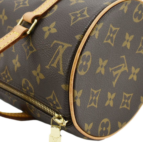 LOUIS VUITTON Papillon 26 Monogram Canvas Satchel Bag Brown