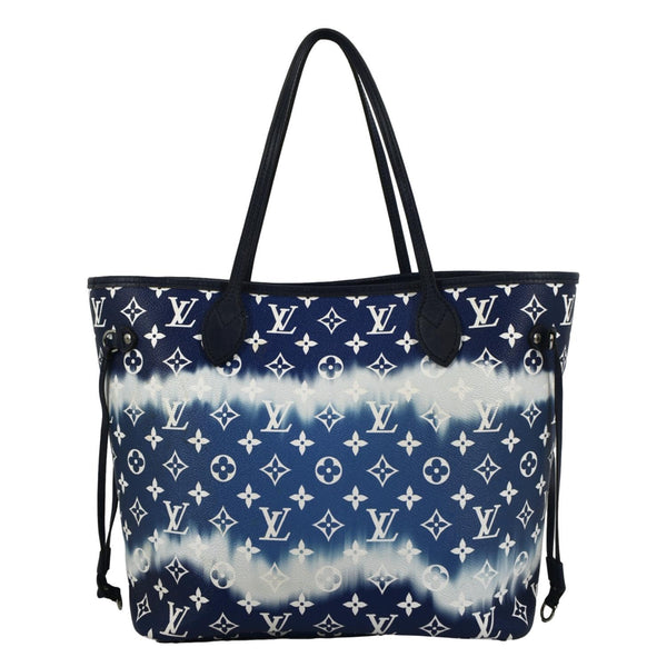 LOUIS VUITTON Neverfull MM Escale Monogram Canvas Shoulder Bag Blue