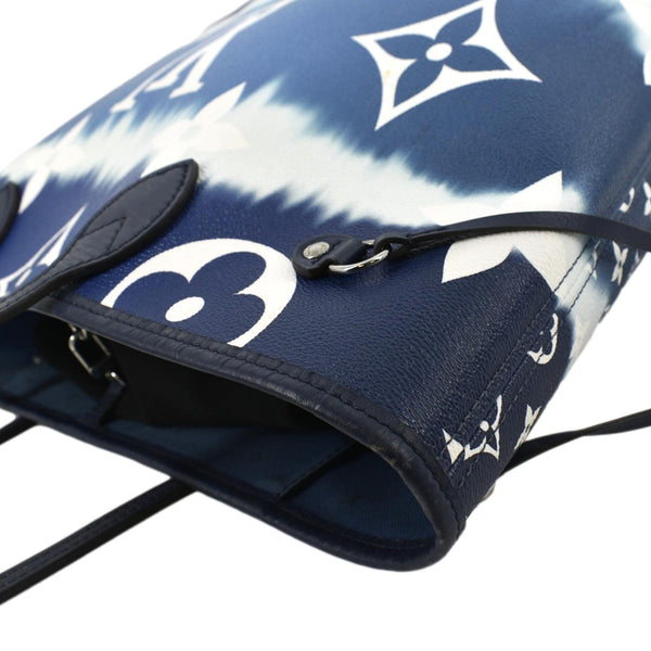 LOUIS VUITTON Neverfull MM Escale Monogram Canvas Shoulder Bag Blue