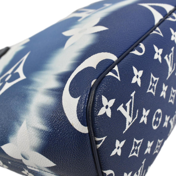 LOUIS VUITTON Neverfull MM Escale Monogram Canvas Shoulder Bag Blue