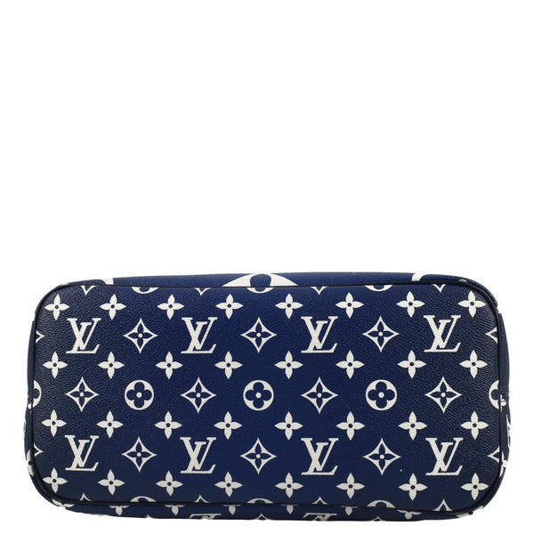 LOUIS VUITTON Neverfull MM Escale Monogram Canvas Shoulder Bag Blue
