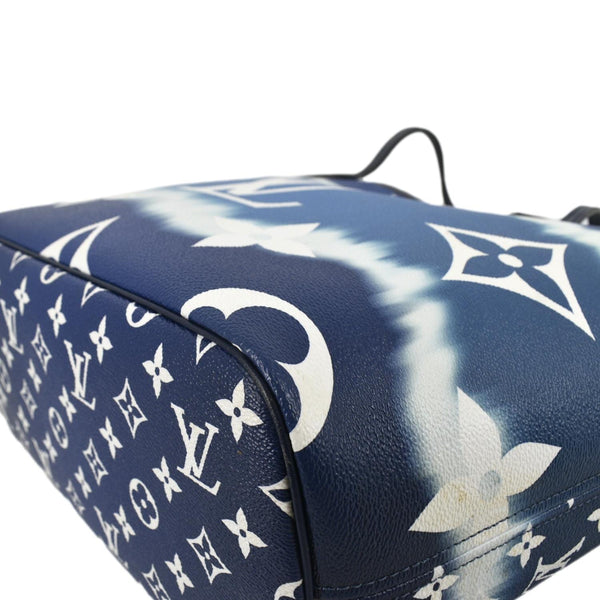 LOUIS VUITTON Neverfull MM Escale Monogram Canvas Shoulder Bag Blue