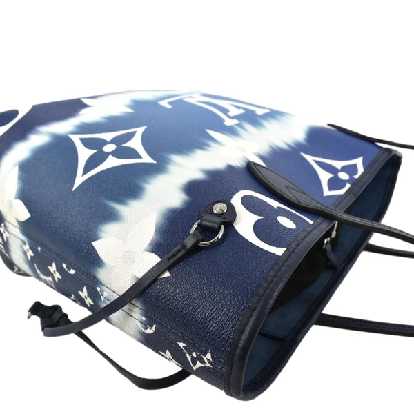 LOUIS VUITTON Neverfull MM Escale Monogram Canvas Shoulder Bag Blue
