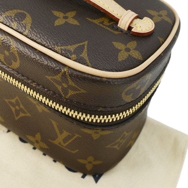 LOUIS VUITTON Nice Nano Monogram Canvas Toiletry Pouch Brown