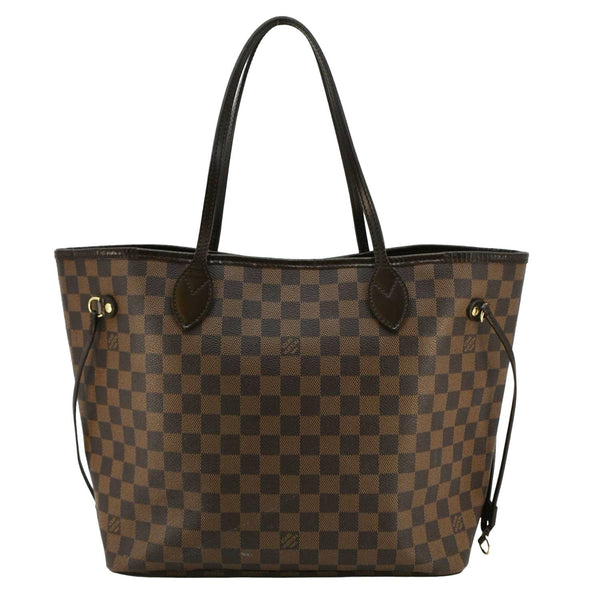 LOUIS VUITTON Neverfull MM Damier Ebene Shoulder Bag Brown