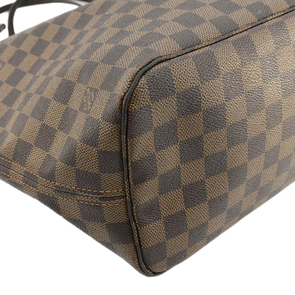 LOUIS VUITTON Neverfull MM Damier Ebene Shoulder Bag Brown