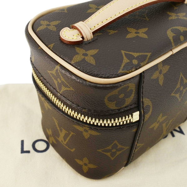 LOUIS VUITTON Nice Nano Monogram Canvas Toiletry Pouch Brown