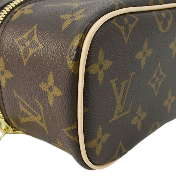 LOUIS VUITTON Nice Nano Monogram Canvas Toiletry Pouch Brown