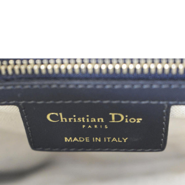 CHRISTIAN DIOR Saddle Oblique Jacquard Crossbody Bag Navy Blue