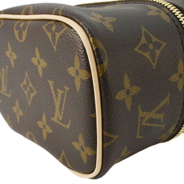 LOUIS VUITTON Nice Nano Monogram Canvas Toiletry Pouch Brown