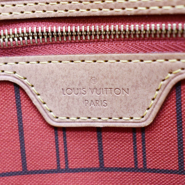LOUIS VUITTON Neverfull MM Monogram Canvas Shoulder Bag Brown