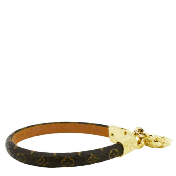 LOUIS VUITTON Tribute Charm Monogram Canvas Bracelet Brown