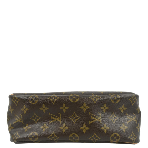 LOUIS VUITTON Deauville Bowling Monogram Canvas Satchel Bag Brown