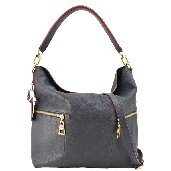 LOUIS VUITTON Melie Empreinte Leather Hobo Shoulder Bag Navy Blue
