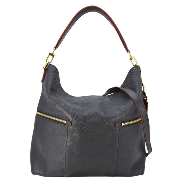 LOUIS VUITTON Melie Empreinte Leather Hobo Shoulder Bag Navy Blue