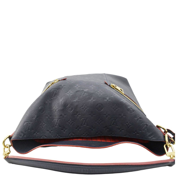 LOUIS VUITTON Melie Empreinte Leather Hobo Shoulder Bag Navy Blue