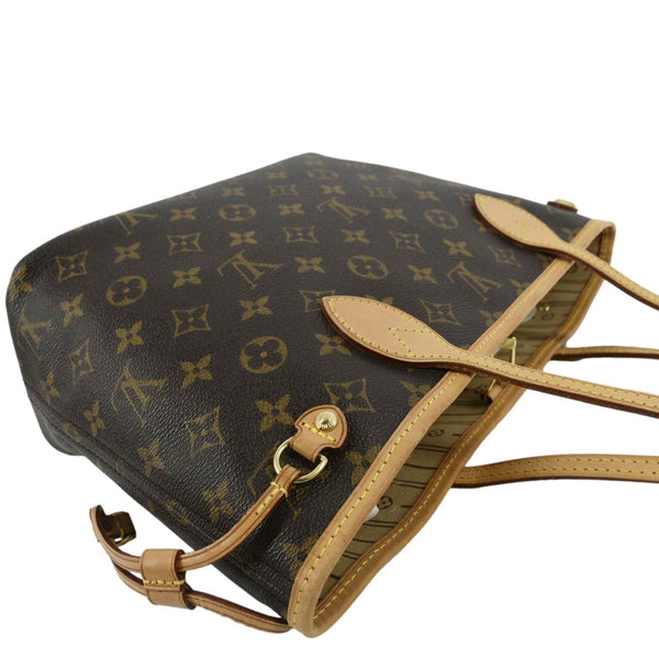 LOUIS VUITTON Neverfull PM Monogram Canvas Tote Bag Brown