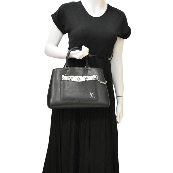 LOUIS VUITTON Marelle MM Epi Leather Tote Shoulder Bag Black