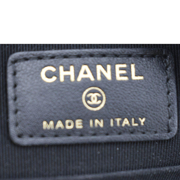 CHANEL Round Quilted Tweed Clutch Crossbody Bag Black