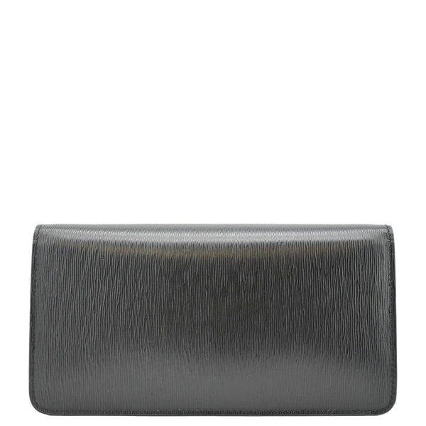 PRADA Wallet on Chain Leather Clutch Crossbody Bag Black back side