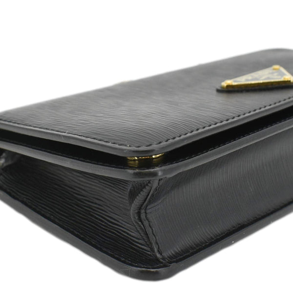 PRADA Wallet on Chain Leather Clutch Crossbody Bag Black