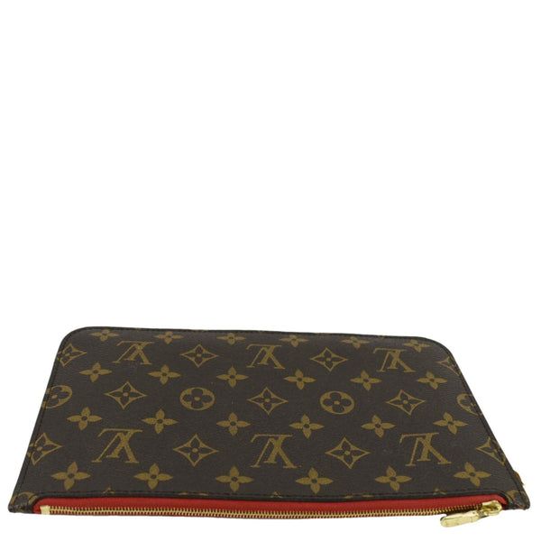 LOUIS VUITTON Monogram Canvas Wristlet Pouch Brown