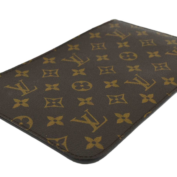 LOUIS VUITTON Monogram Canvas Wristlet Pouch Brown