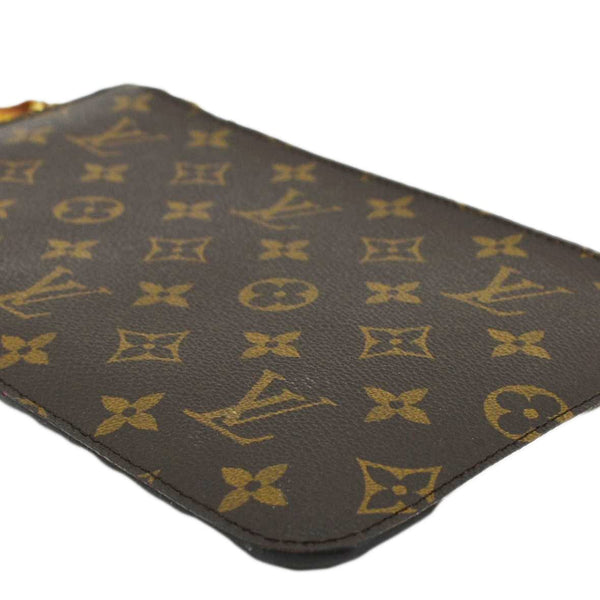 LOUIS VUITTON Monogram Canvas Wristlet Pouch Brown